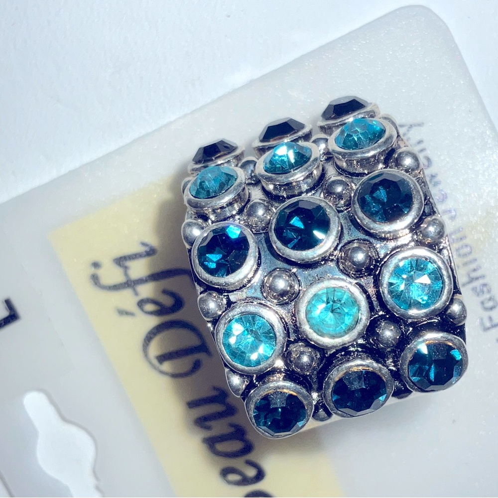 Multicolor Fashion Ring BEAU DEFI VINTAGE gemstone crystal Y2K beautiful NEW